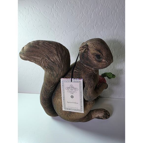 NEW John Derian Squirrel Sparkling Beaded Target 12" Plush Pillow NWT - Picture 3 of 10